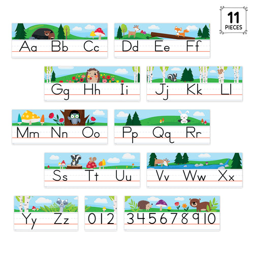 Woodland Friends Alphabet Line Bulletin Board