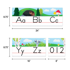 Woodland Friends Alphabet Line Bulletin Board
