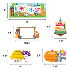 Woodland Friends Happy Birthday Mini Bulletin Board