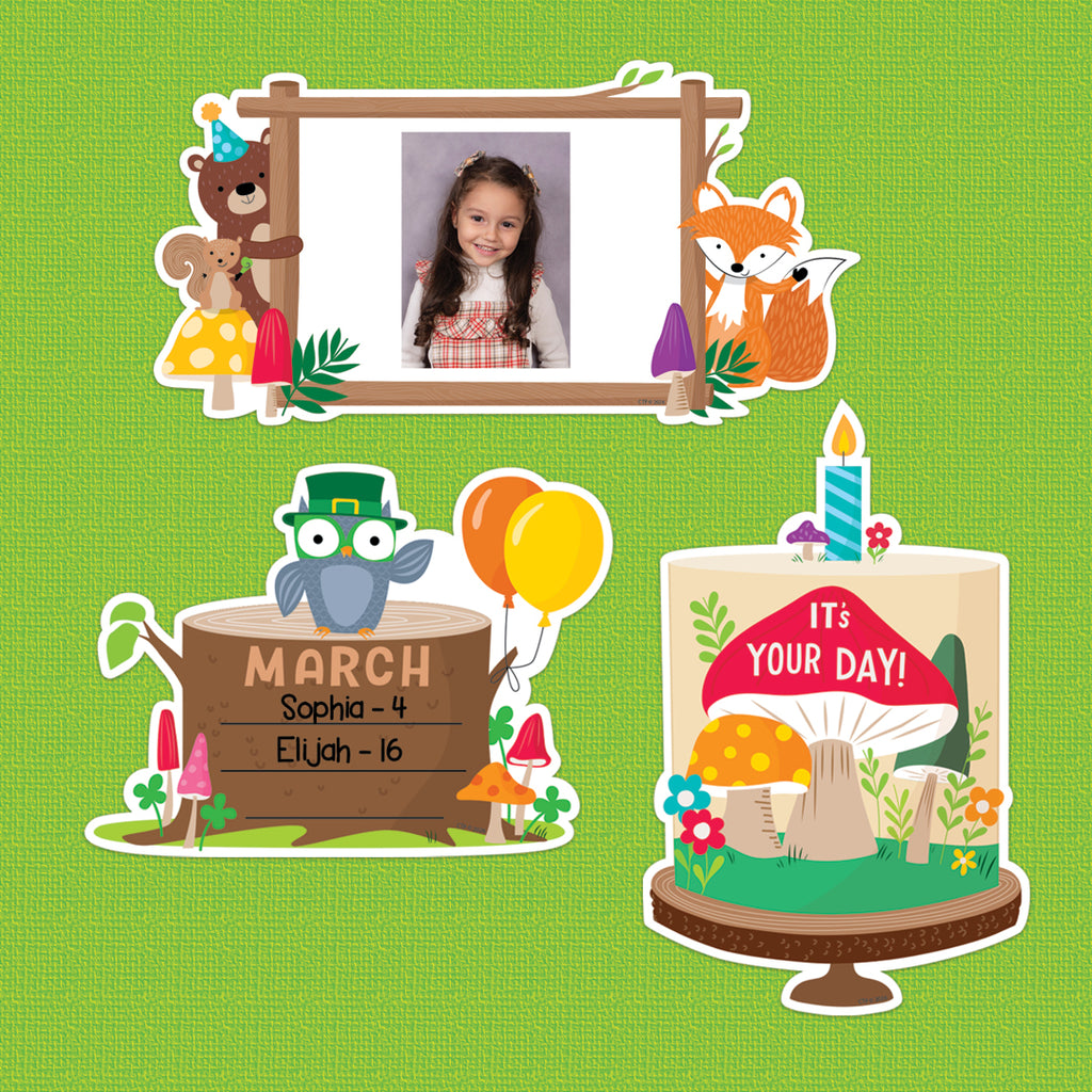 Woodland Friends Happy Birthday Mini Bulletin Board