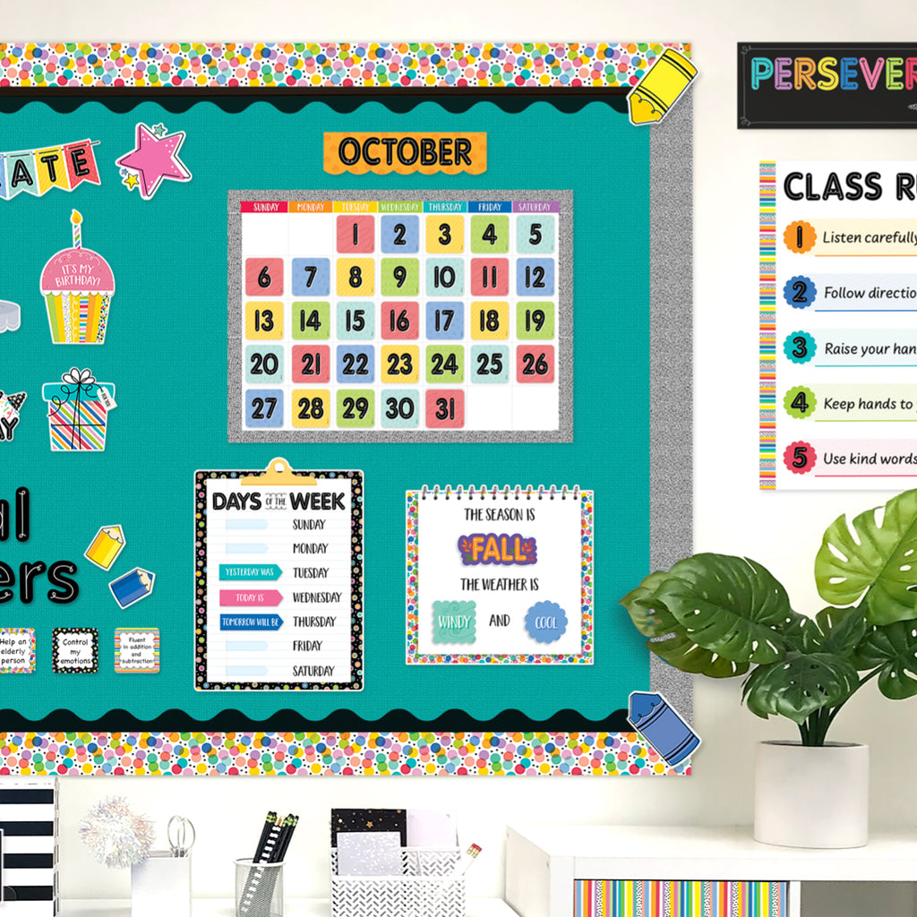 Core Decor Pattern Play Calendar Set Bulletin Board