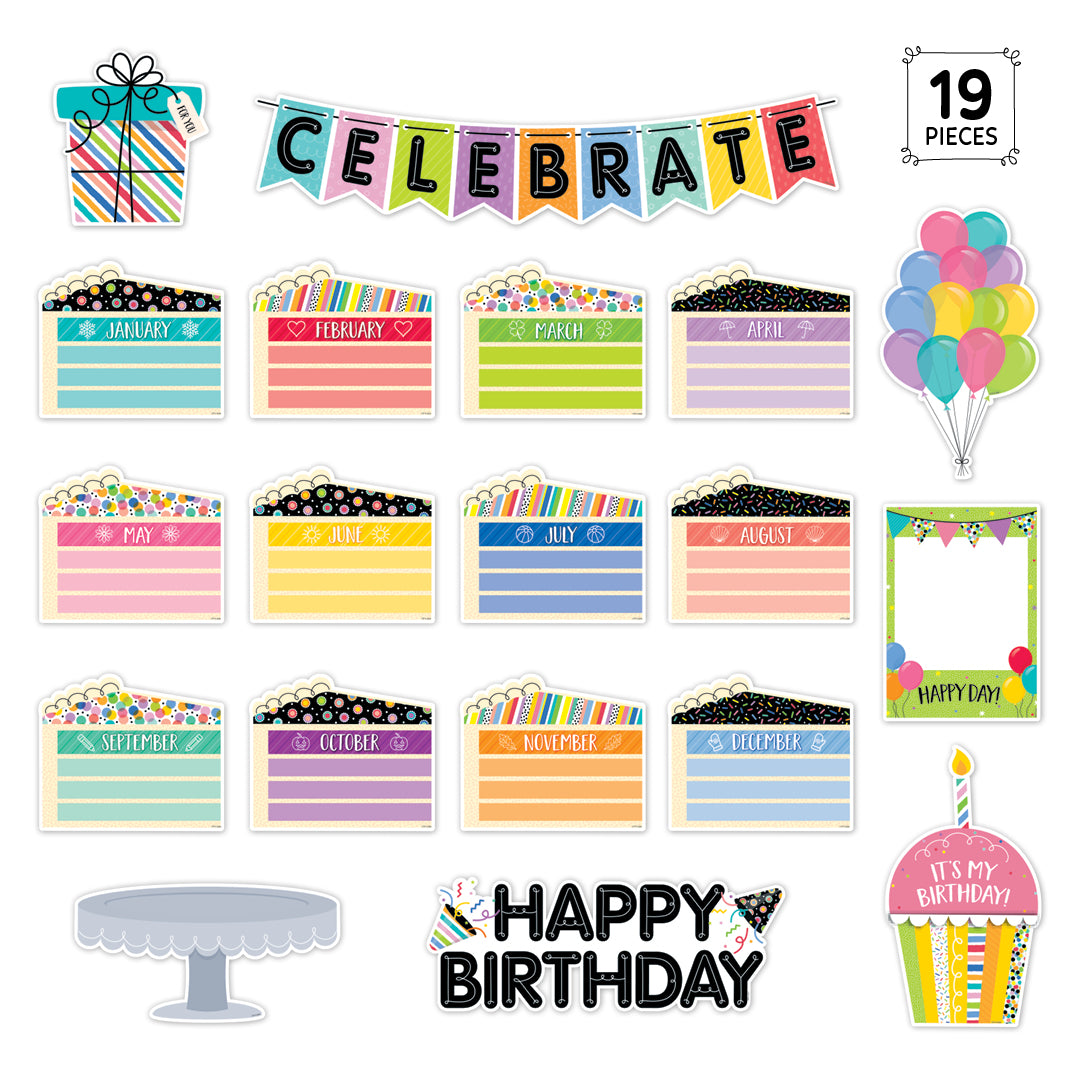 Core Decor Happy Birthday Mini Bulletin Board