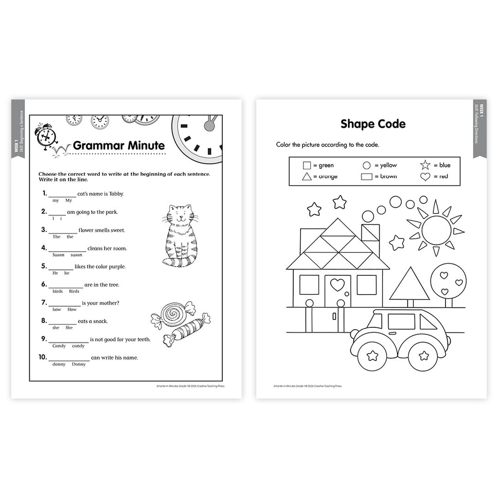 Smarter in Minutes Grade 1 Skills Practice Made Easy