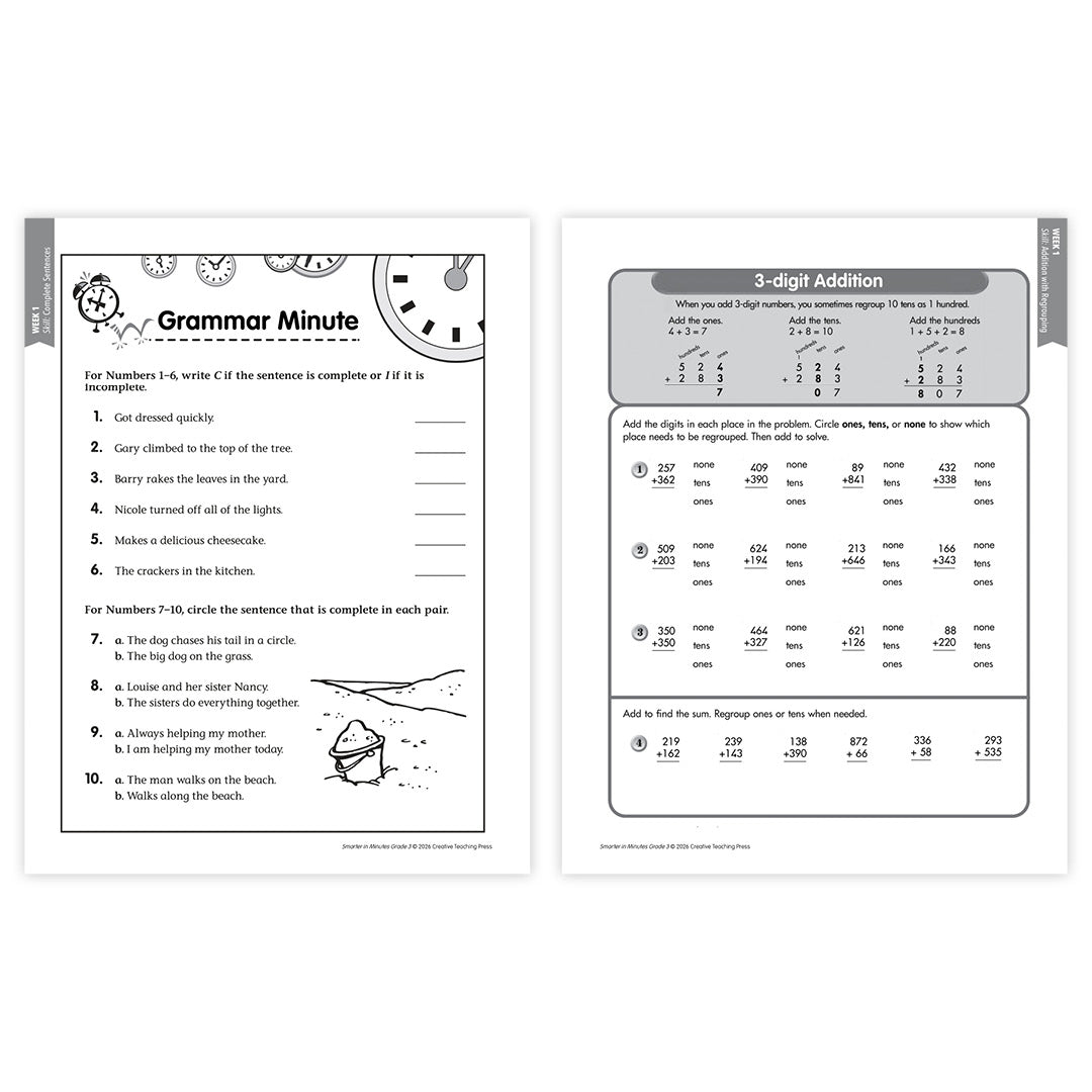 Smarter in Minutes Grade 3 Skills Practice Made Easy