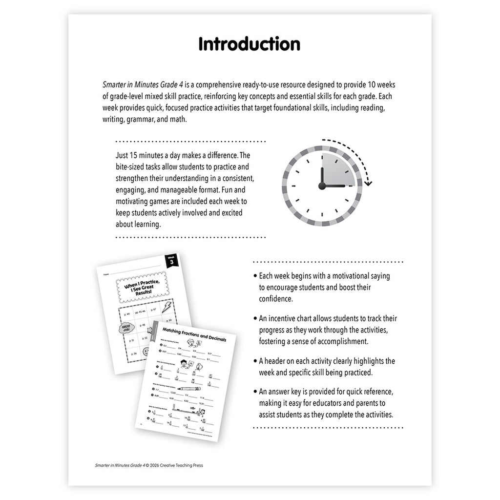 Smarter in Minutes Grade 4 Skills Practice Made Easy eBook