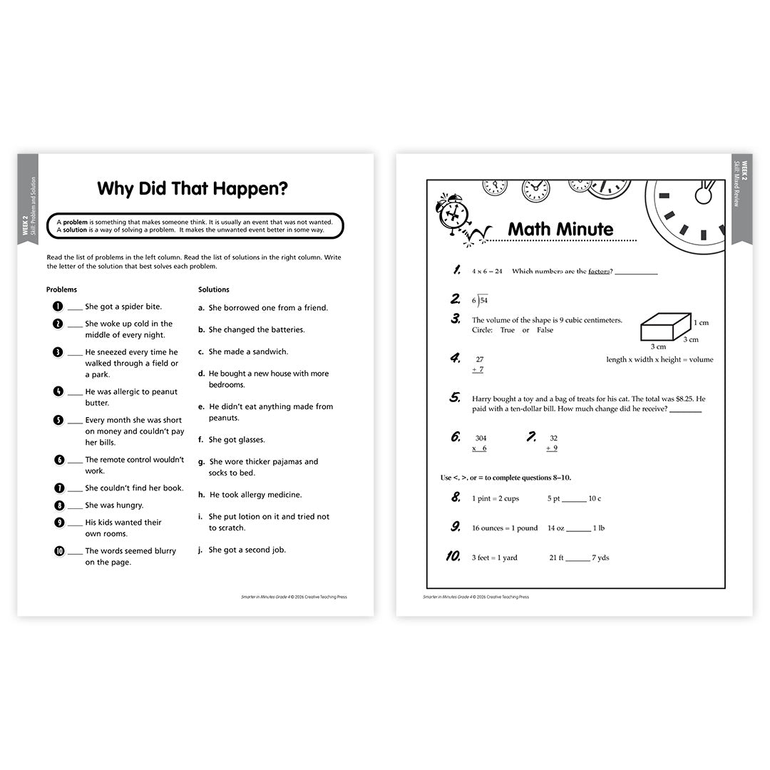Smarter in Minutes Grade 4 Skills Practice Made Easy