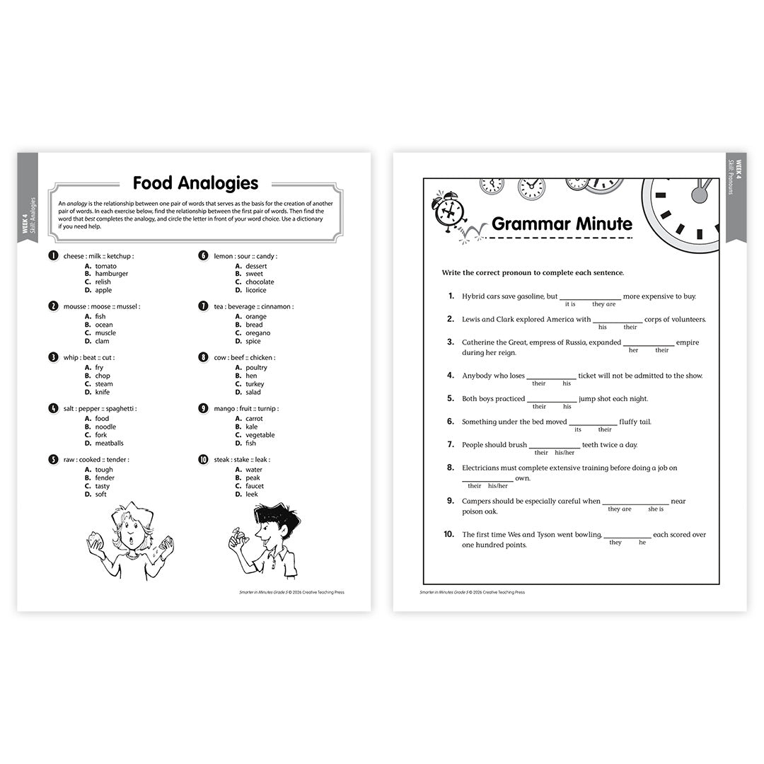 Smarter in Minutes Grade 5 Skills Practice Made Easy