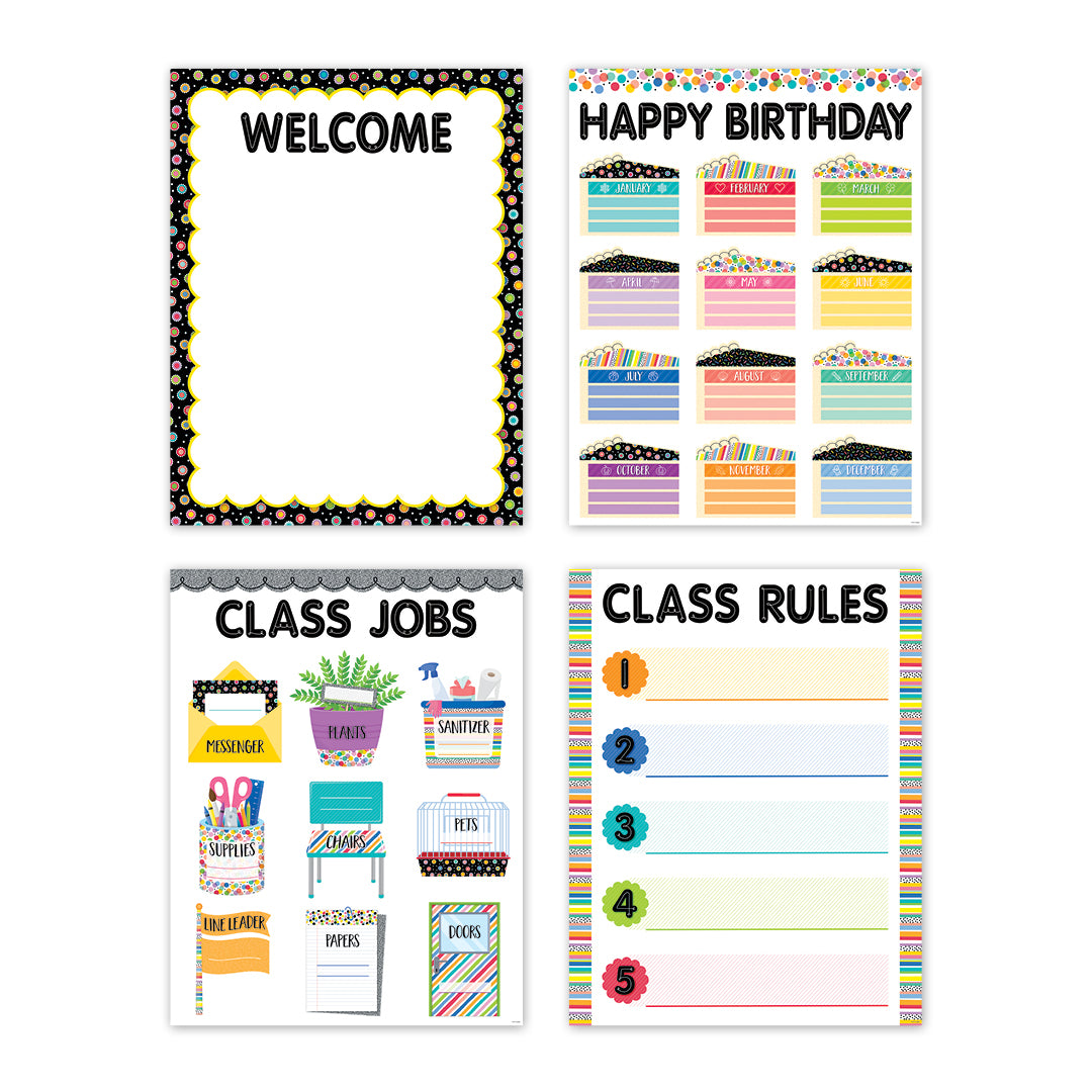 Core Decor Classroom Essentials  4-Chart Convenience Pack