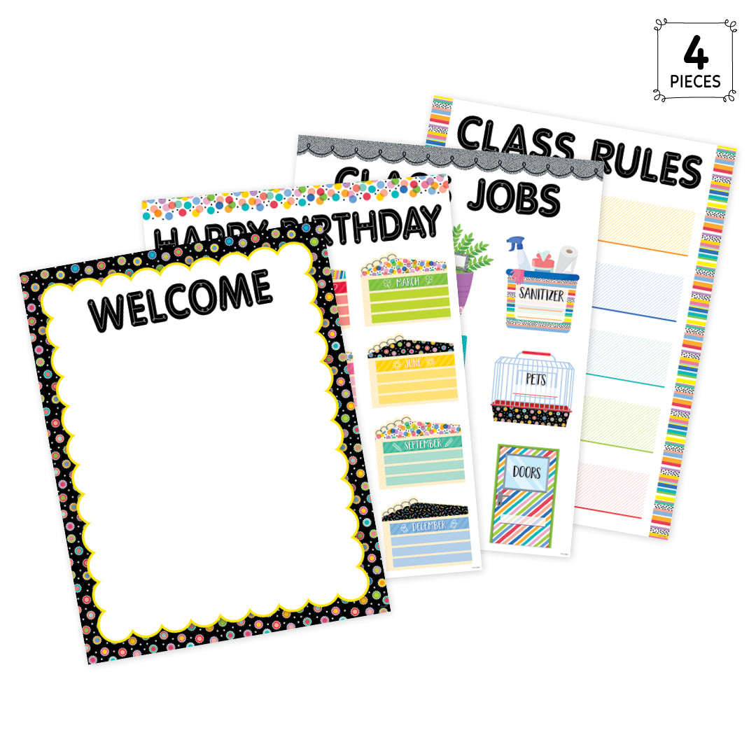 Core Decor Classroom Essentials  4-Chart Convenience Pack
