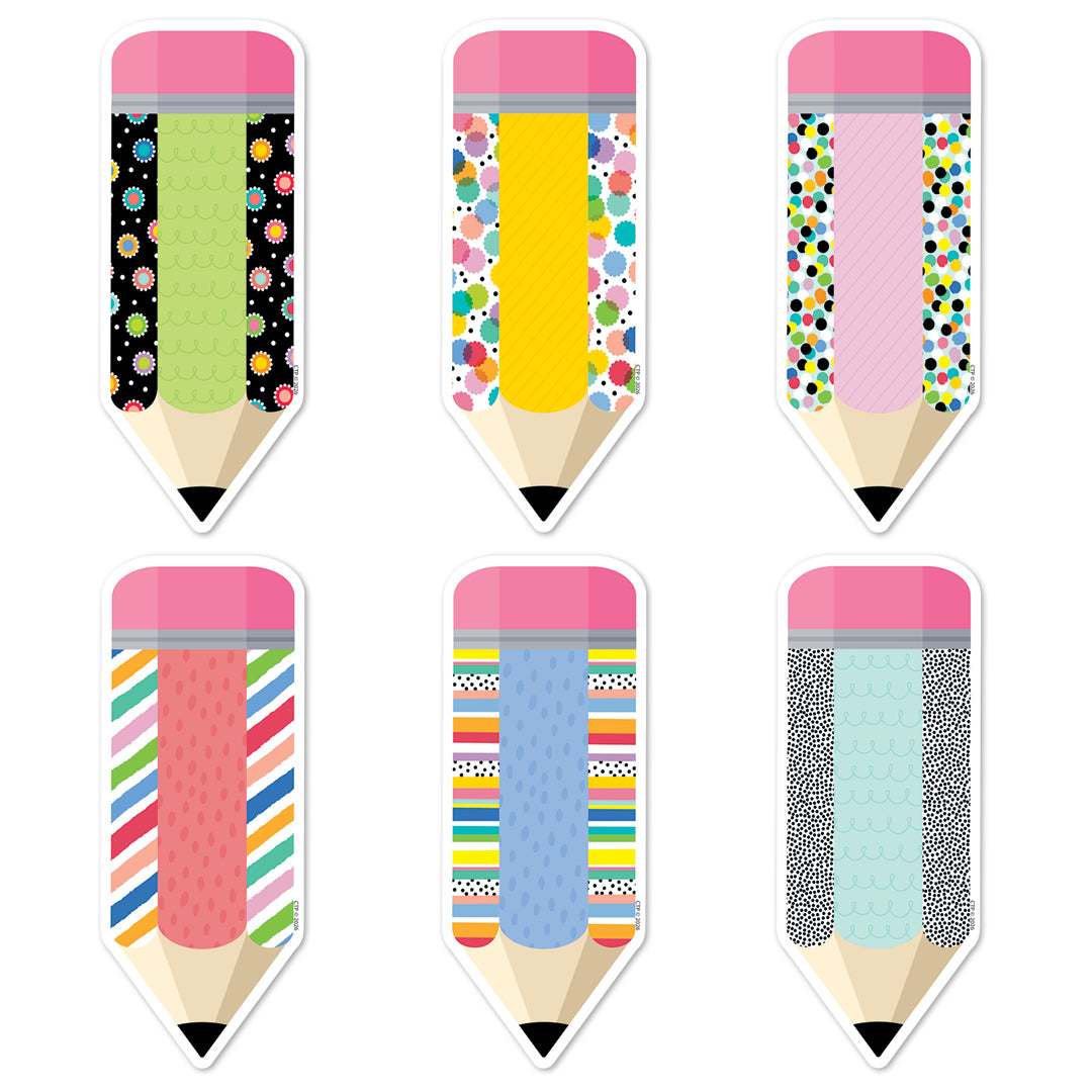Core Decor Pattern Play Pencils 6 Inch Designer Cut-Outs