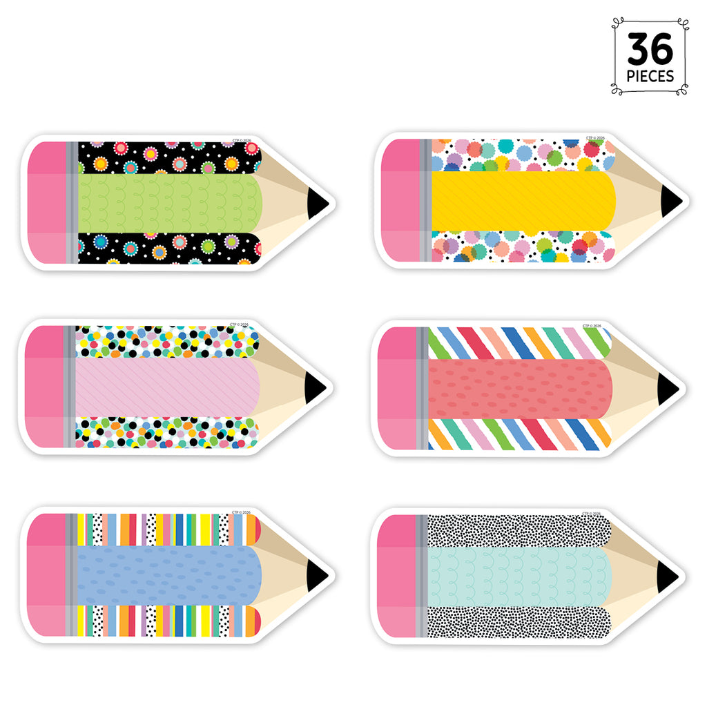 Core Decor Pattern Play Pencils 6 Inch Designer Cut-Outs