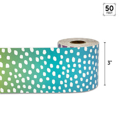 Core Decor Messy Dots on Rainbow Rolled Border