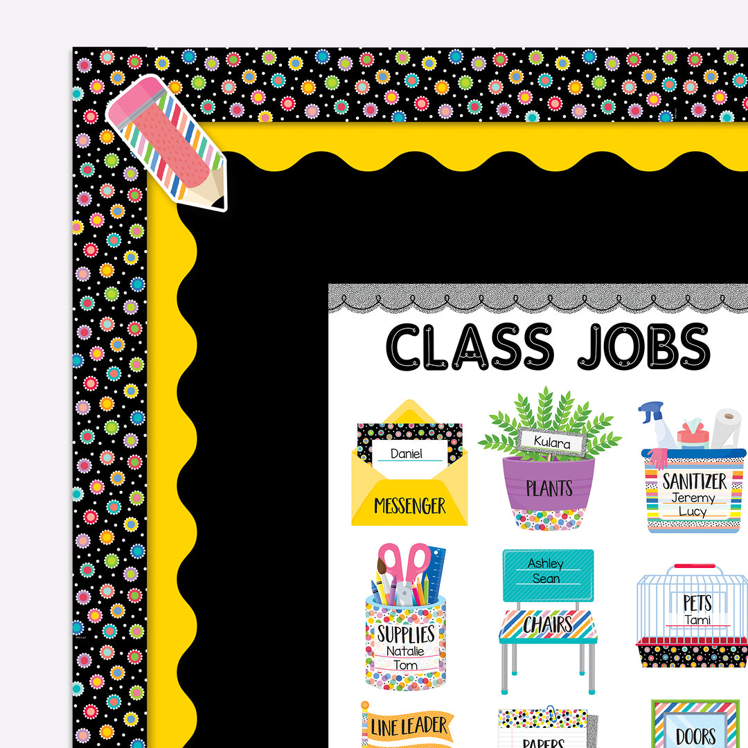 Core Decor Dotted Dots on Black EZ Border