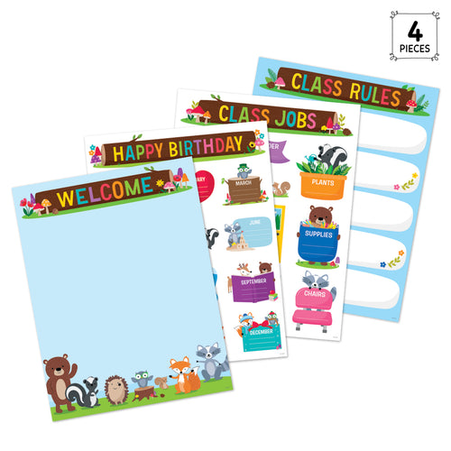 Woodland Friends Classroom Essentials  4-Chart Convenience Pack