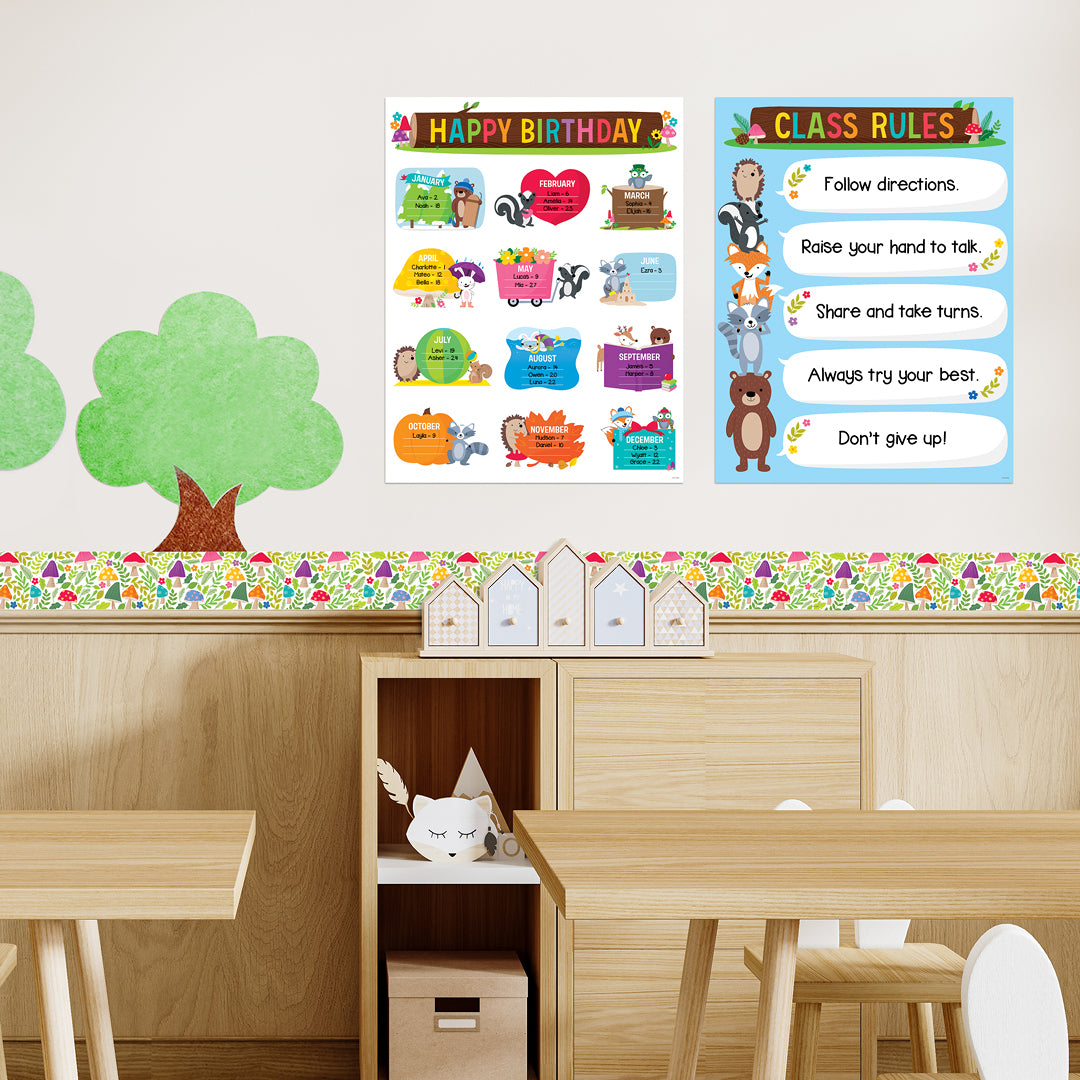 Woodland Friends Classroom Essentials  4-Chart Convenience Pack