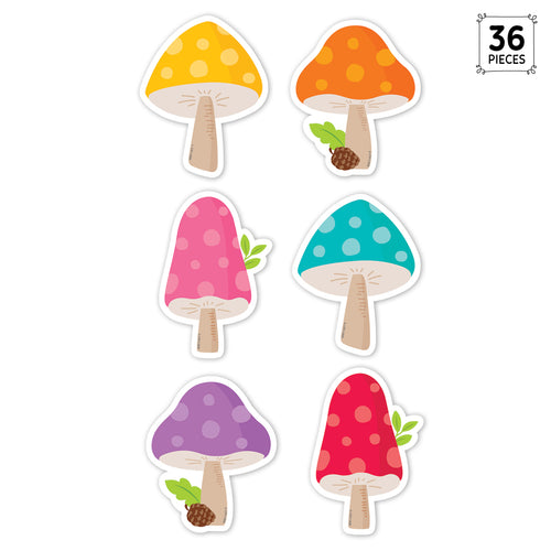 Woodland Friends Mushrooms 3 Inch Designer Cut-Outs