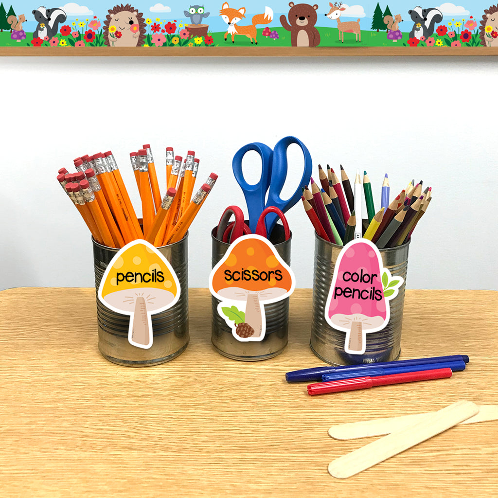 Woodland Friends Mushrooms 3 Inch Designer Cut-Outs