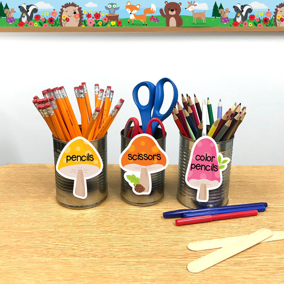 Woodland Friends Mushrooms 3 Inch Designer Cut-Outs