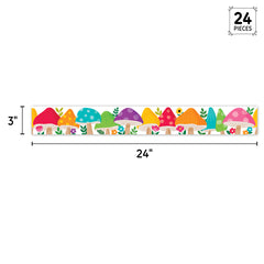 Woodland Friends Jumbo Mushrooms Border