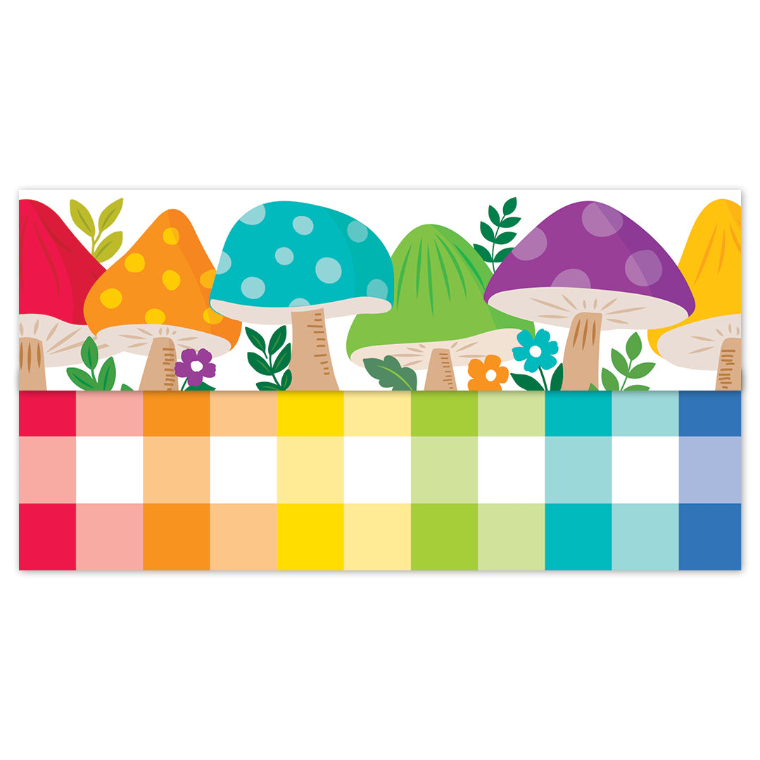 Woodland Friends Jumbo Mushrooms EZ Border