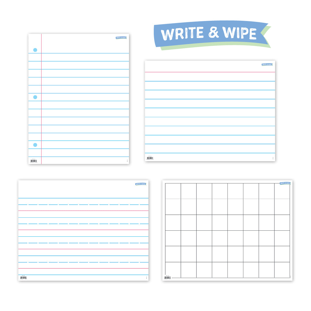 Core Decor Write & Wipe Essential Templates 4-Chart Convenience Pack