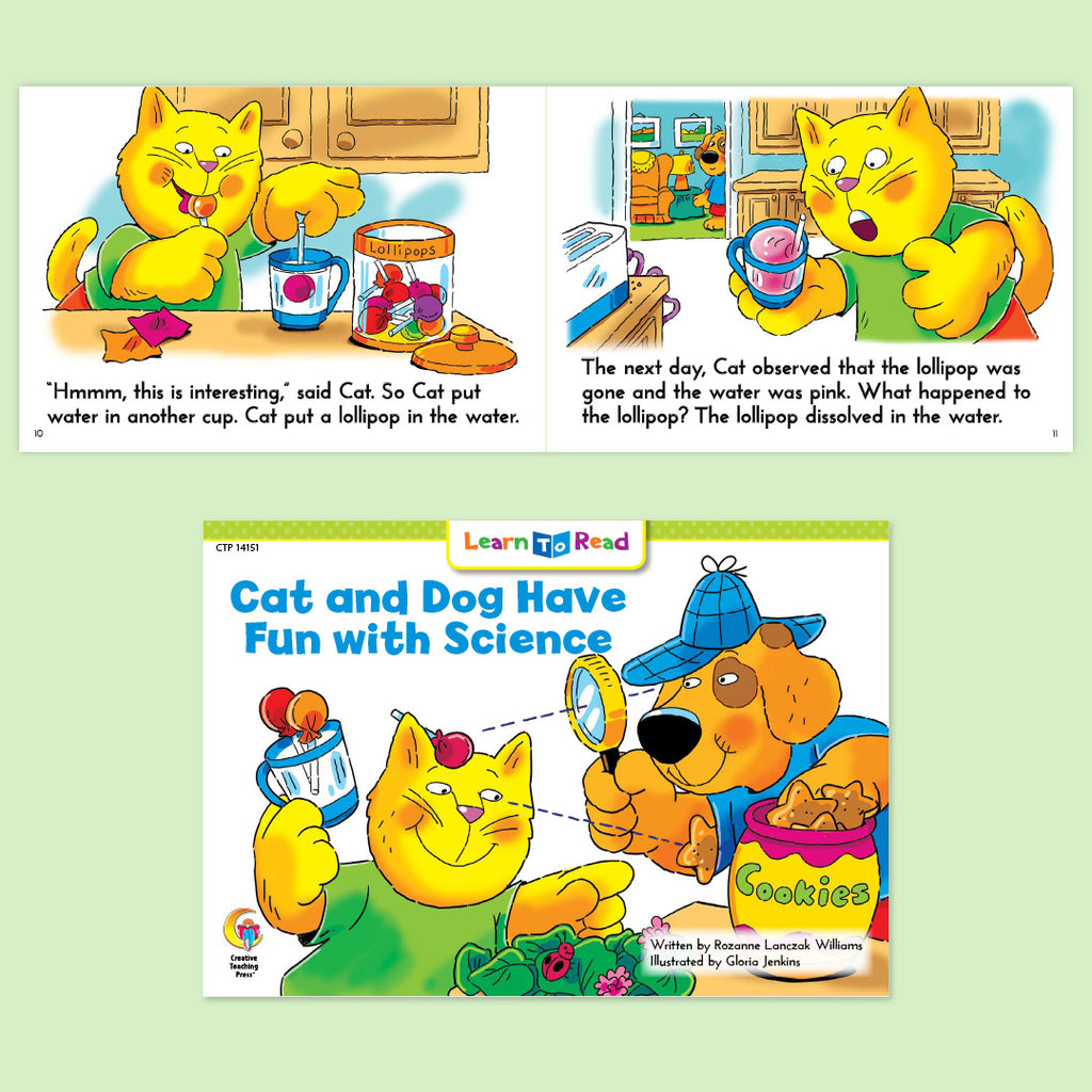 Cat and Dog Have Fun with Science, First Grade Set 8