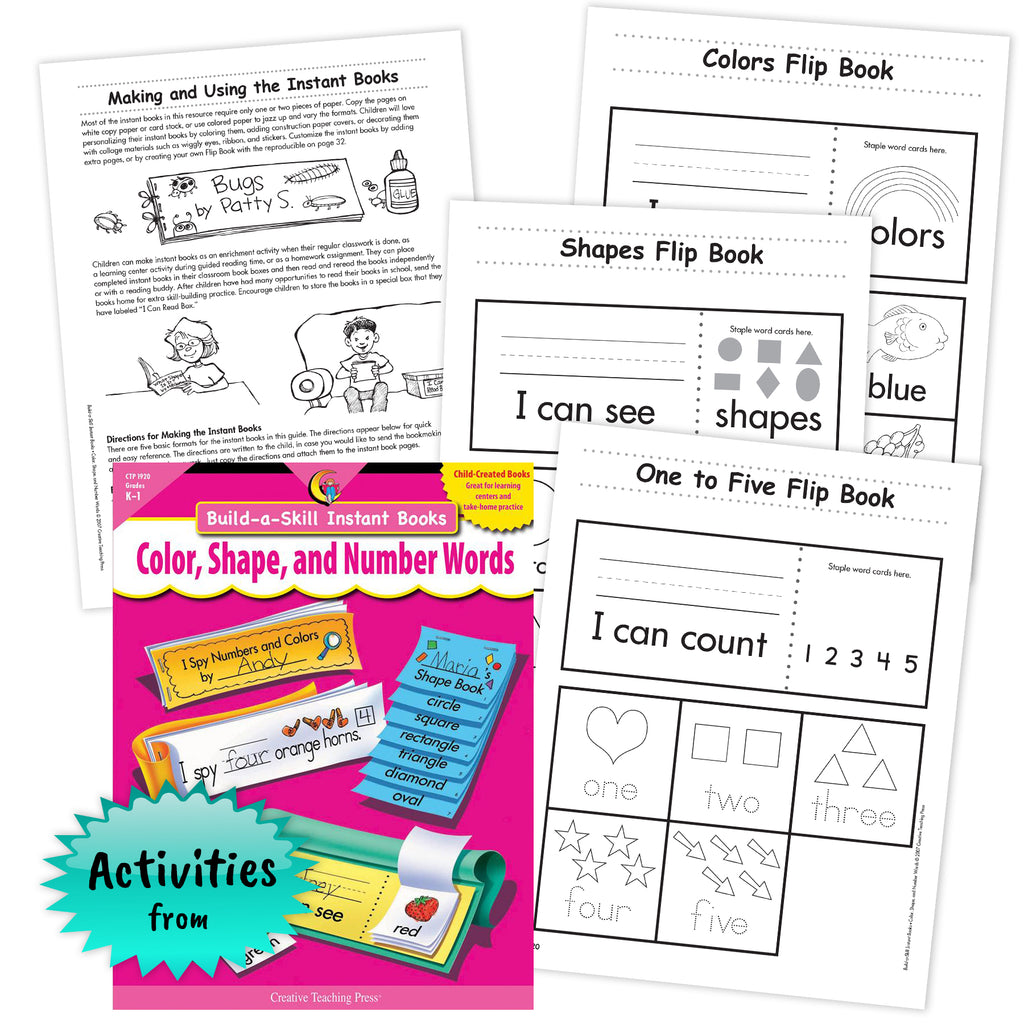 Color, Shape, and Number Flip Book Bundle