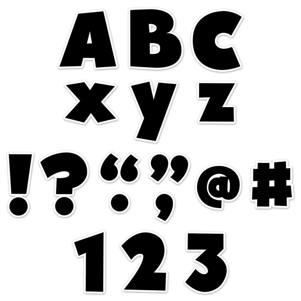 Bold Black 4" Designer Letters