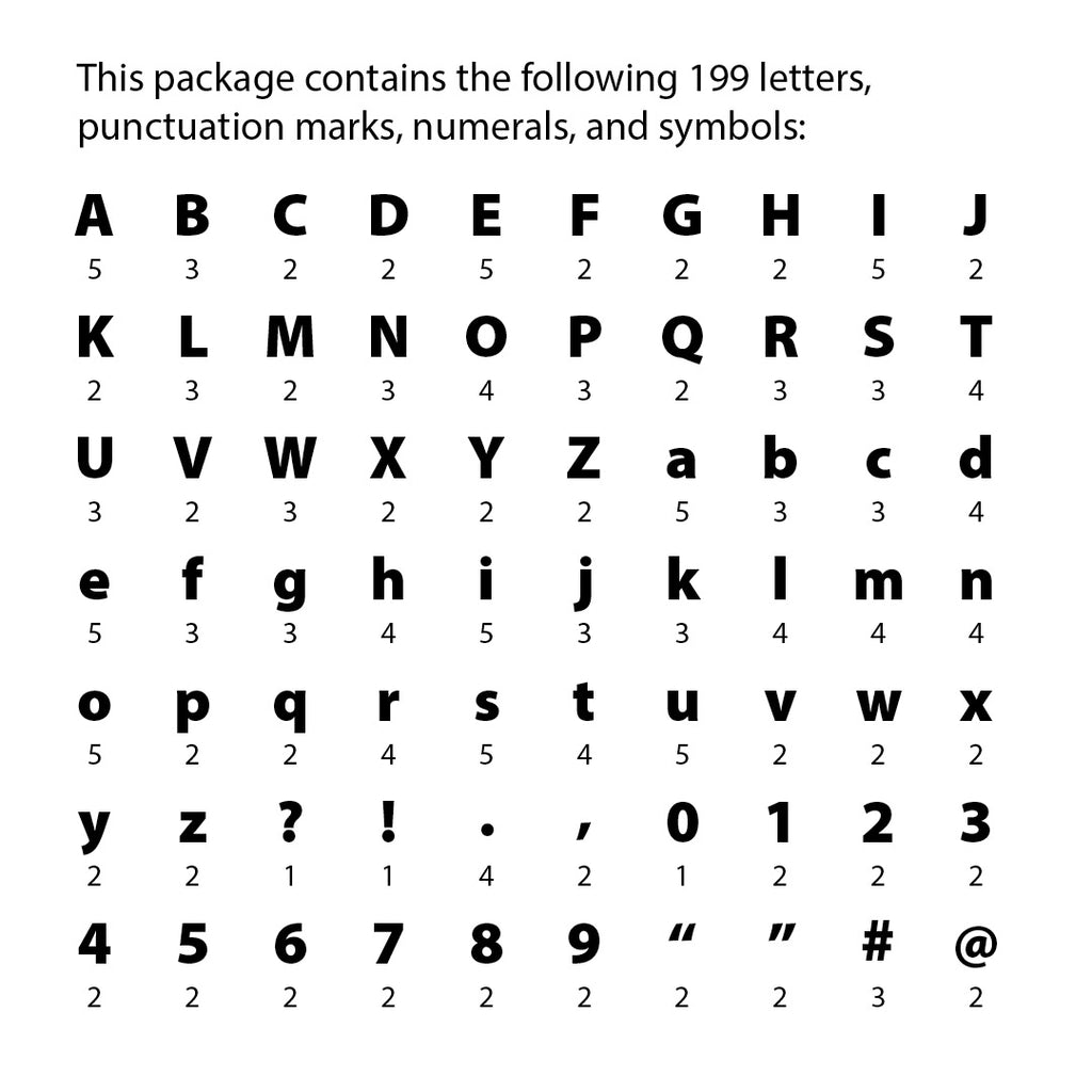 Bold Black 4" Designer Letters