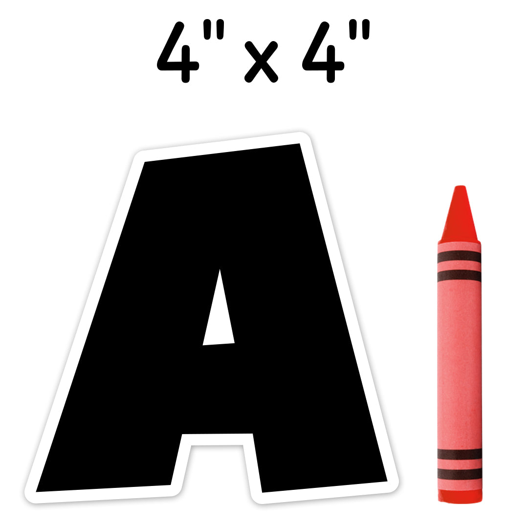 Bold Black 4" Designer Letters