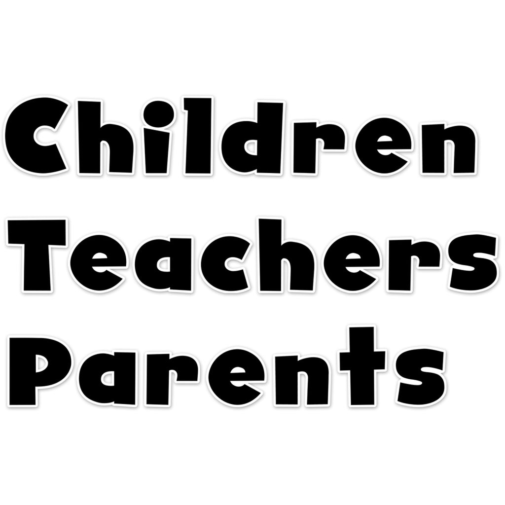 Bold Black 4" Designer Letters