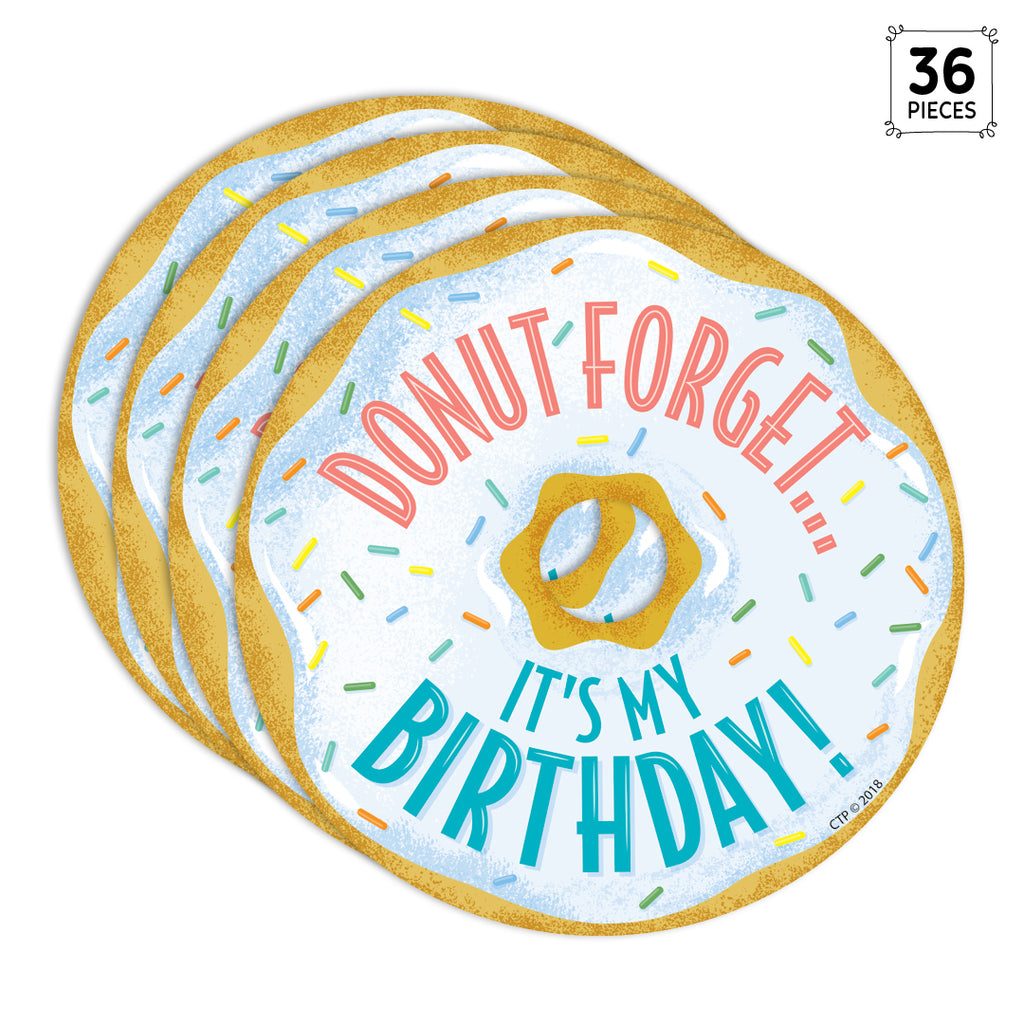 Mid-Century Mod Donut Forget It's My Birthday Badge