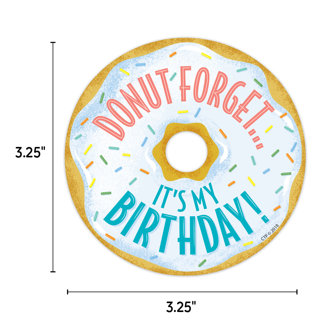 Mid-Century Mod Donut Forget It's My Birthday Badge