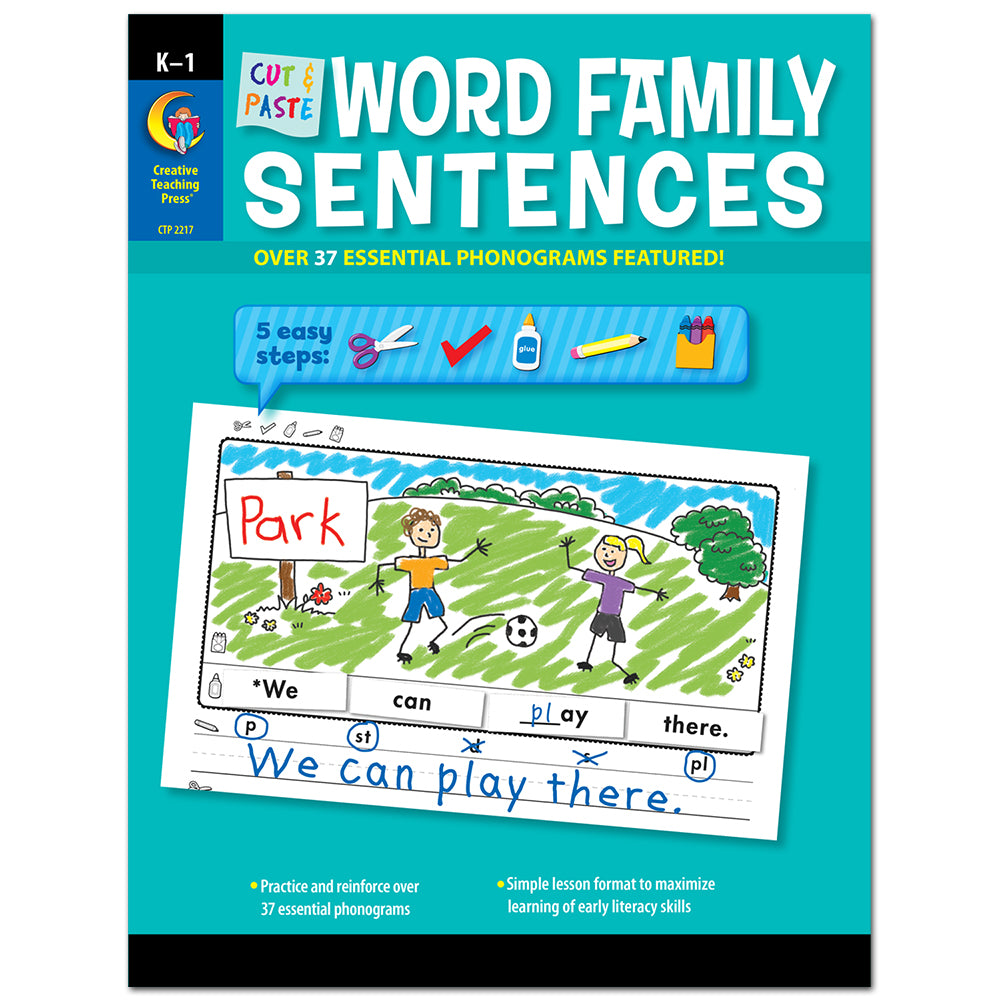 Cut & Paste Word Family Sentences