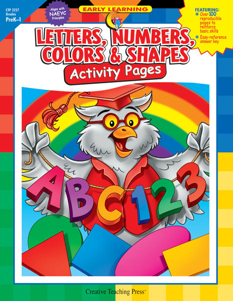 Letters, Numbers, Colors & Shapes Activity Pages, eBook – Creative ...