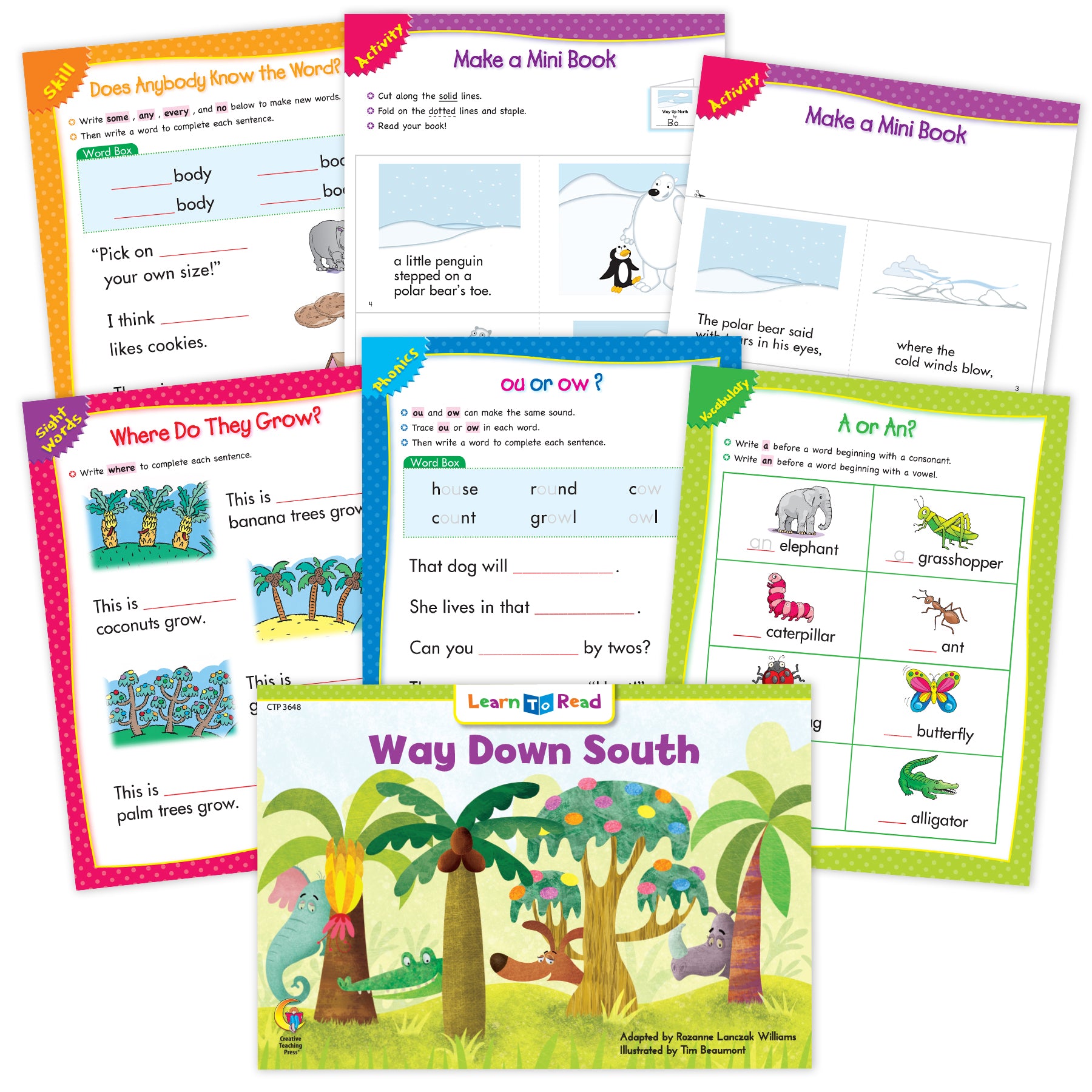 Way Down South Worksheets