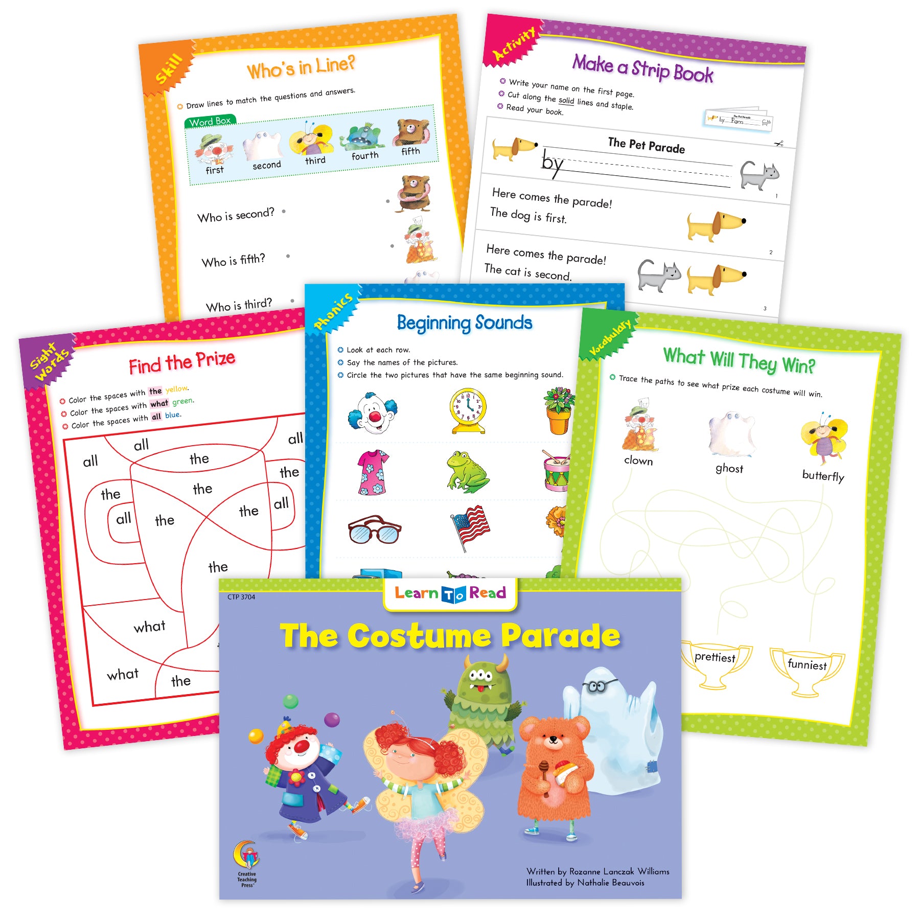 The Costume Parade Worksheets