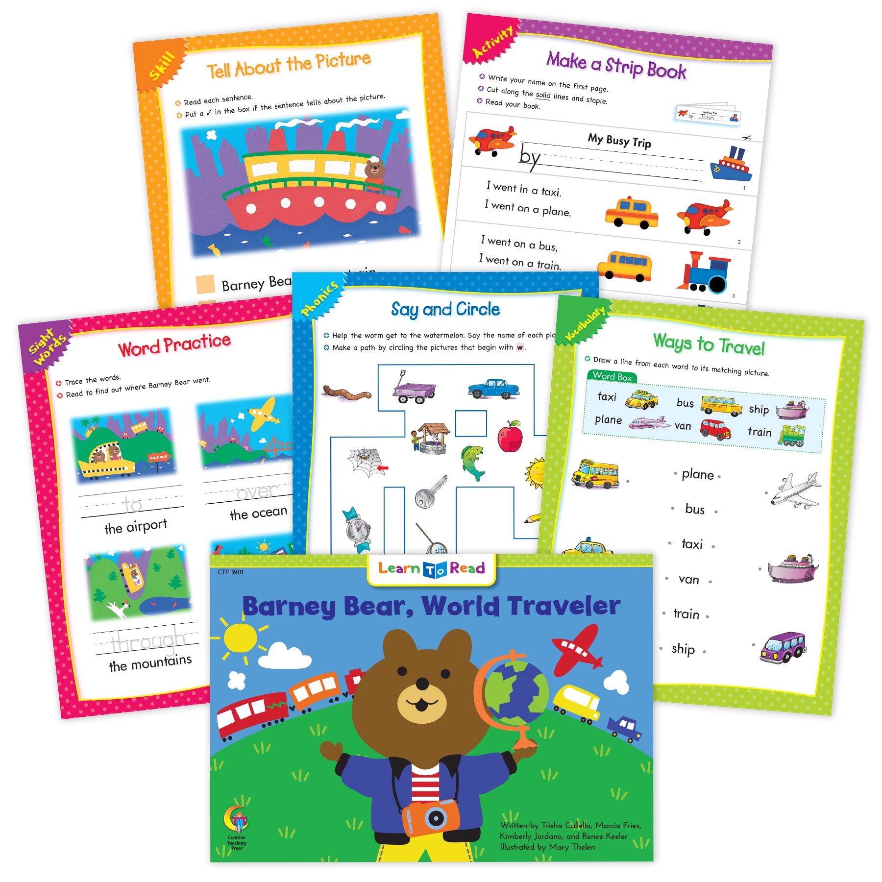 Barney Bear, World Traveler Ebook & Worksheets