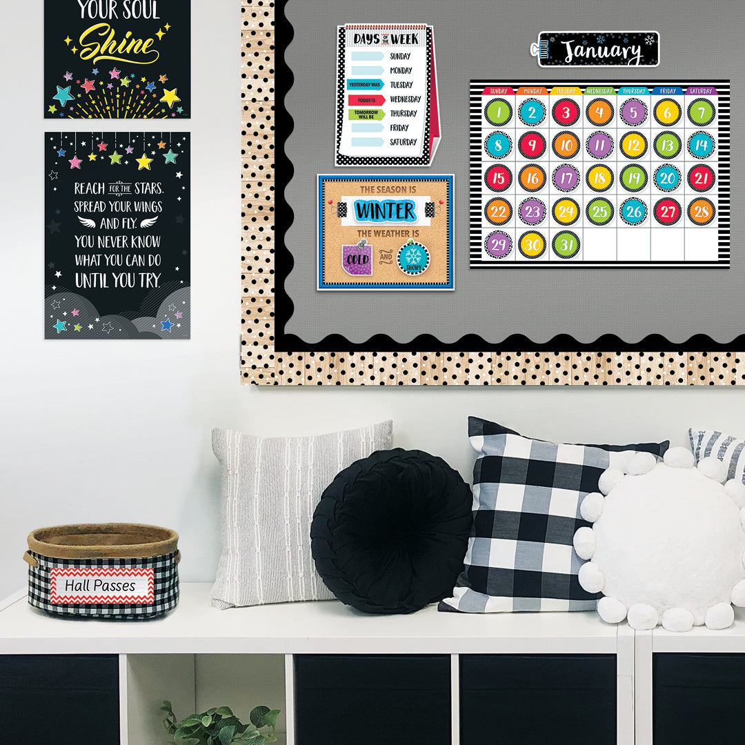 Bold & Bright Calendar Set Bulletin Board