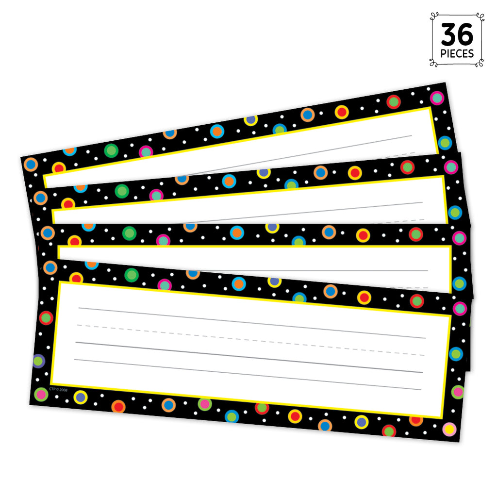 Dots on Black Name Plates