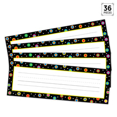 Dots on Black Name Plates
