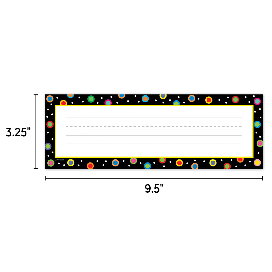 Dots on Black Name Plates