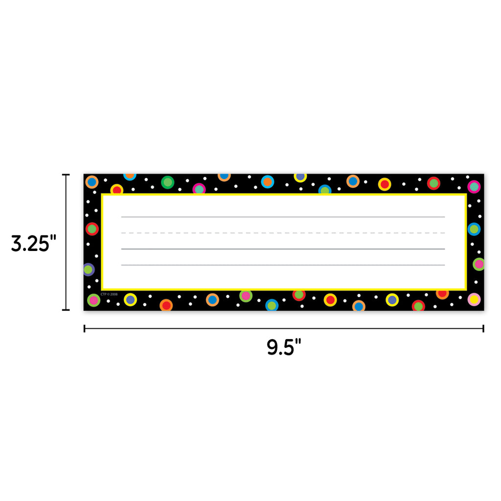 Dots on Black Name Plates