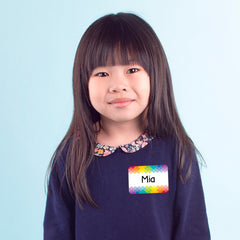 Painted Palette Rainbow Scallops Labels