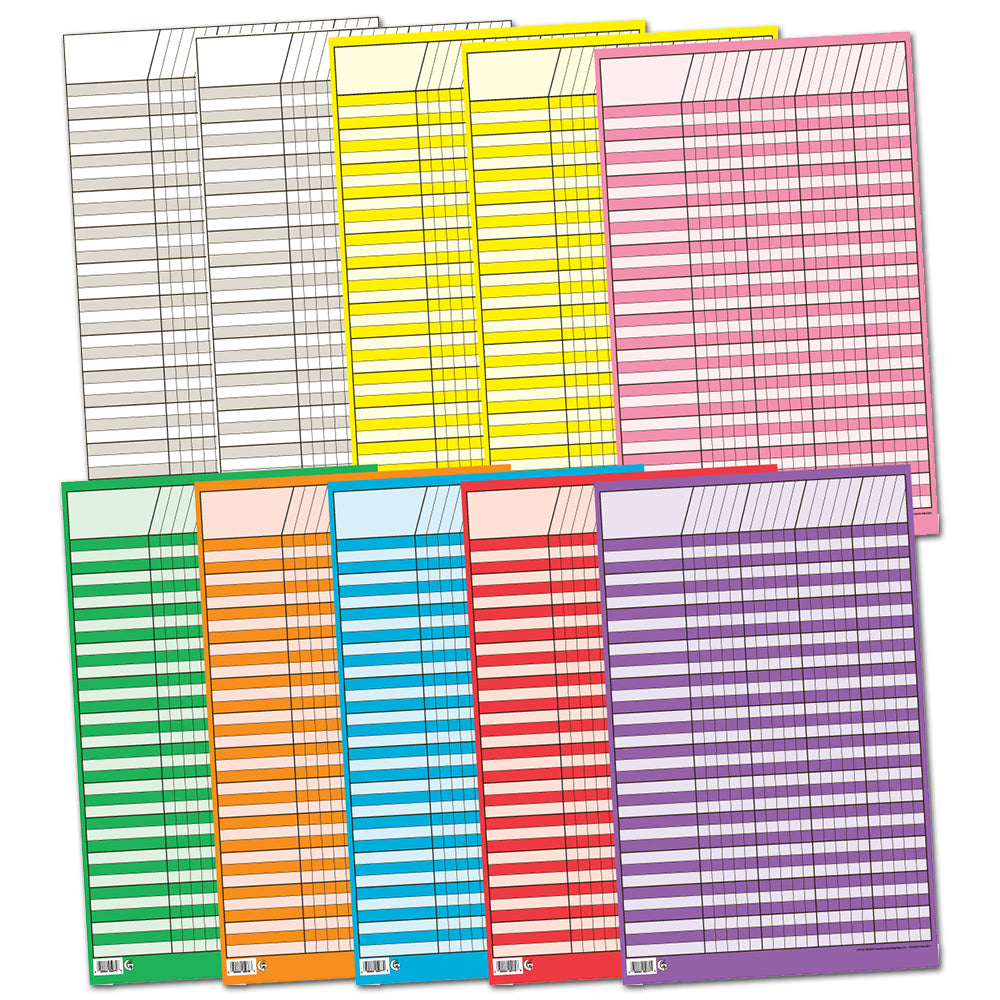 Small Vertical Incentive Variety Charts Convenience Pack