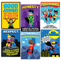 Superhero Character Education Inspire U 6-Poster Convenience Pack