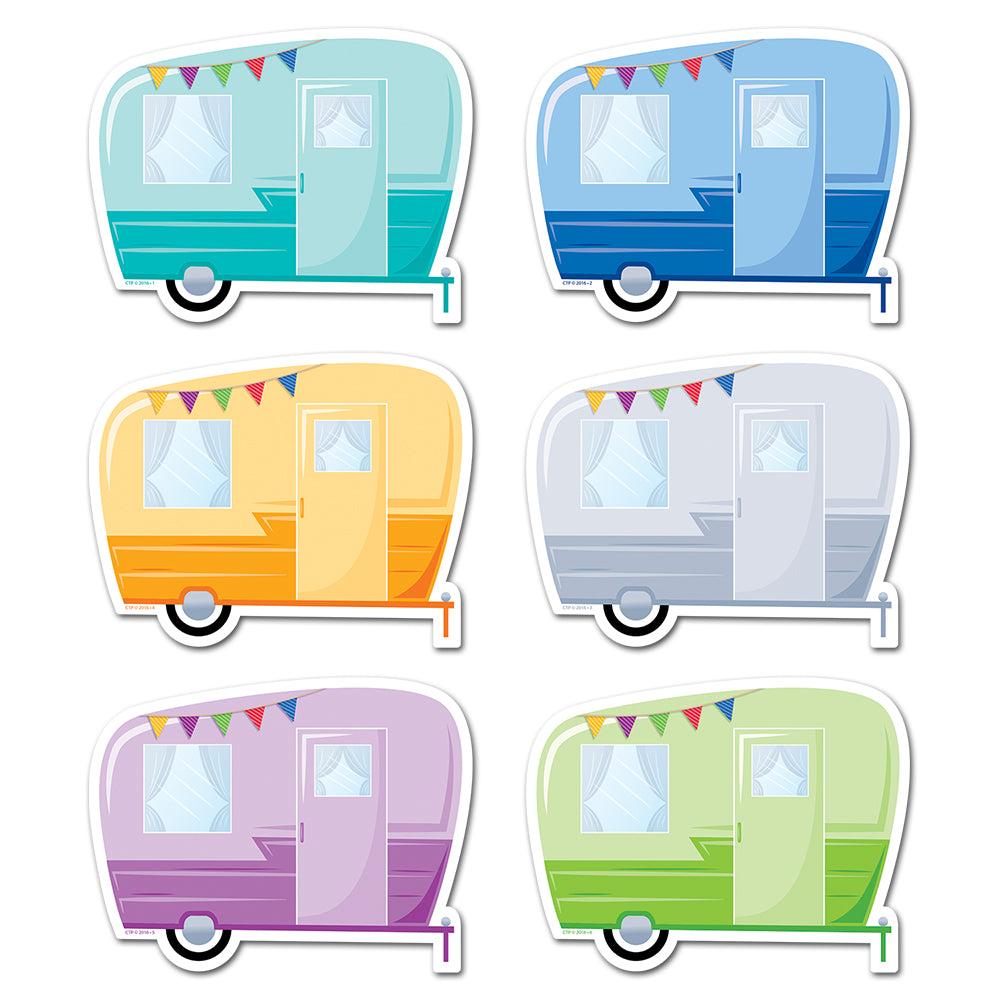 Woodland Friends Vintage Trailers 6" Designer Cut-Outs