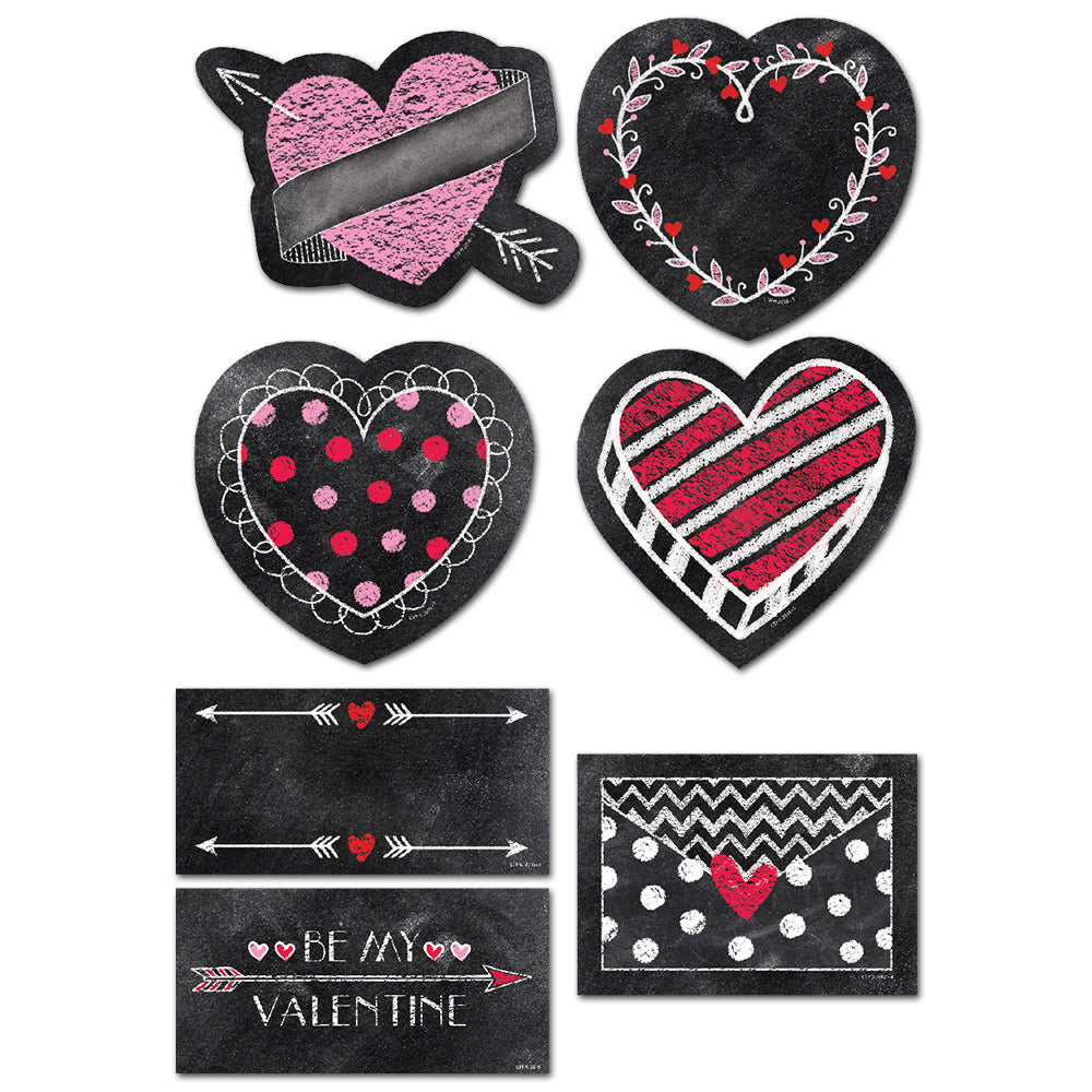 Chalk Hearts 6" Designer Cut Outs