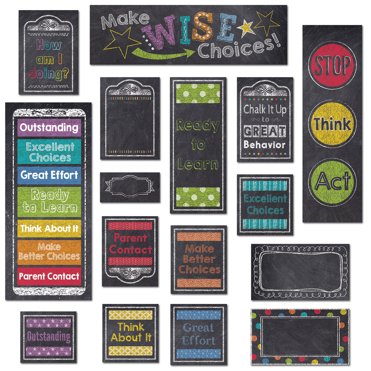 Chalk It Up! Behavior Clip Chart Mini Bulletin Board