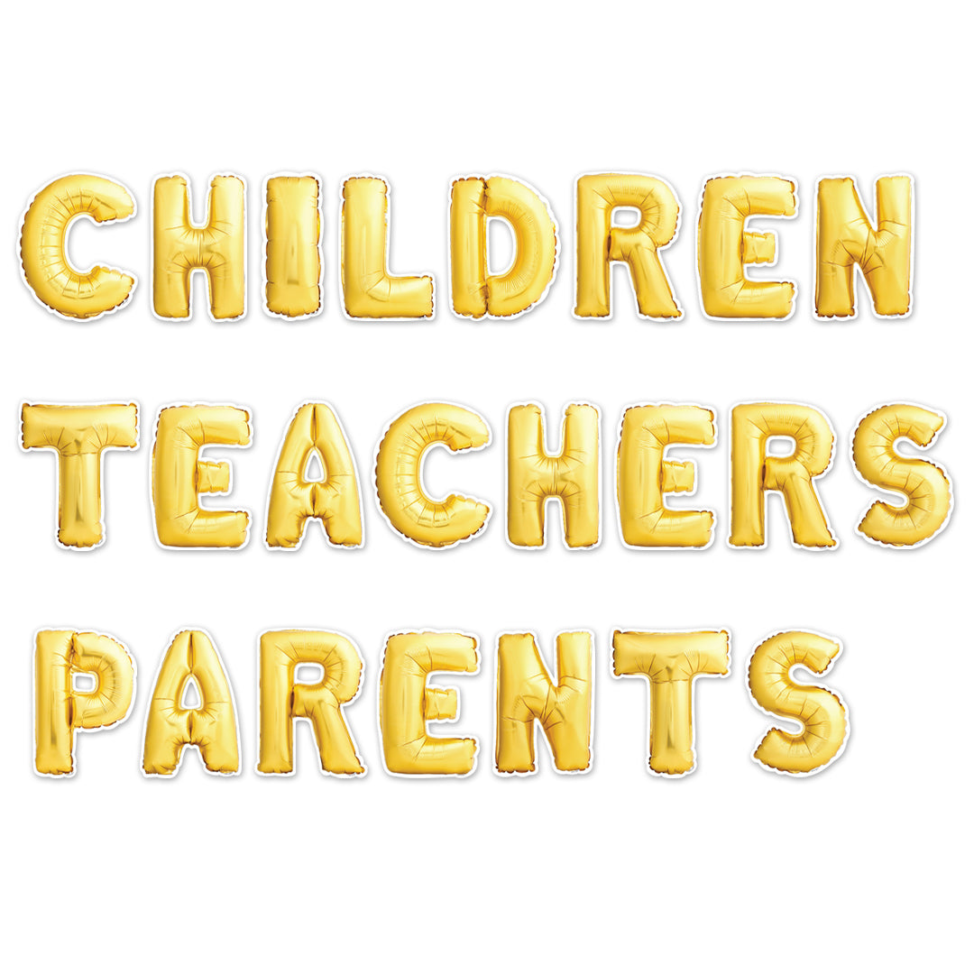 Gold Mylar Balloon 6" Uppercase Designer Letters